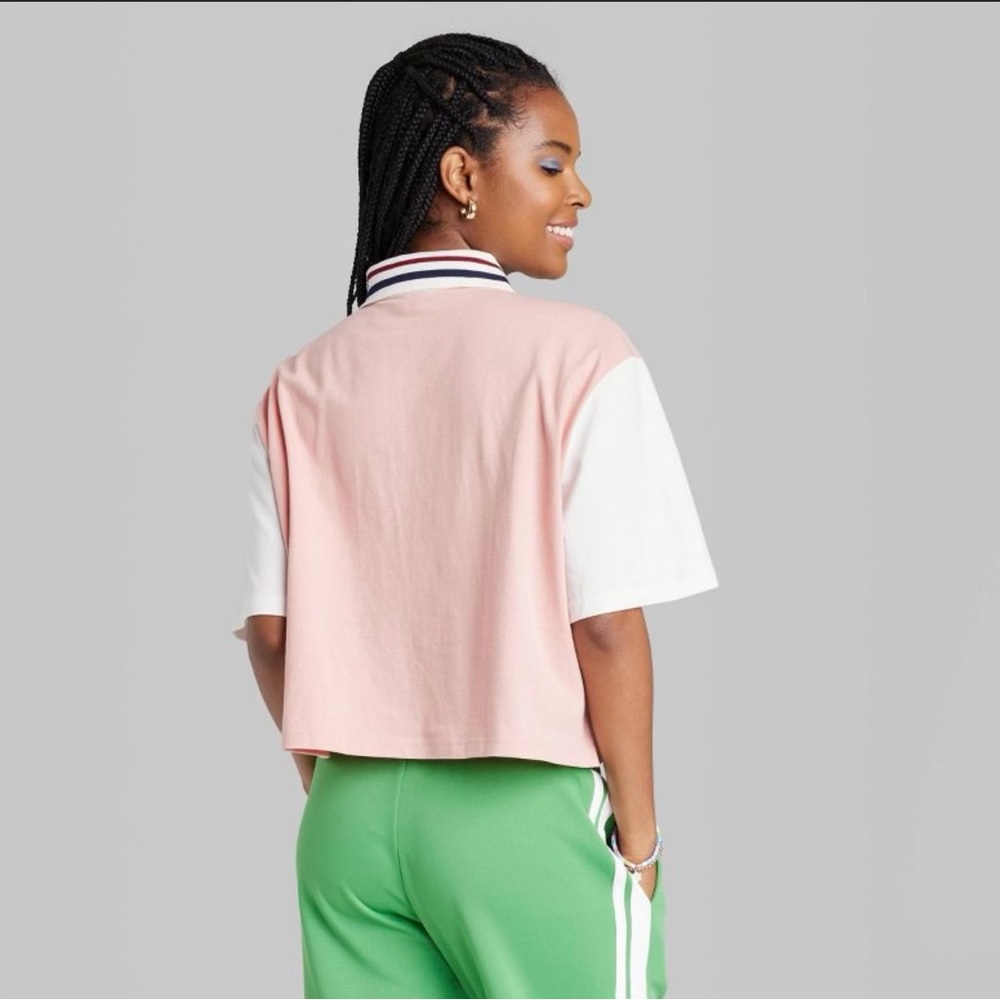 Womens Rugby Shirt Wild Fable Pink Small - Picture 2 of 2
